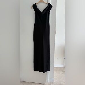 Lulu’s Elegant Black Women's Jumpsuit Off the Shoulder